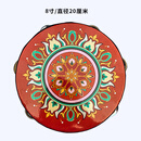 网童奇贝铃鼓敦煌飞天手鼓新疆维吾尔族手拍鼓乐器幼儿园舞蹈道具考级专用 【红火焰】8英寸直径20cm