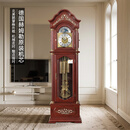 汉时（Hense） 实木机械落地钟德国进口机芯座钟客厅别墅豪华报时钟表HG1382 北美鹅掌楸+德国赫姆勒12音拉链