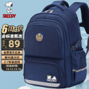 史努比（SNOOPY）小学生书包男孩学院风护脊减负3-6高年级儿童初中生双肩背包 蓝色