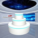 展台展示台烤漆展示台高端异形中岛柜科技感创意展示台定制展示柜 白色直径120*120高含灯带 可来图制作