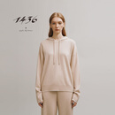 1436珍稀小山羊绒精纺双提带帽logo刺绣女士套衫 米驼 165/88A/L