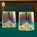 故宫文化 千里江山·炫彩玻璃对杯 茶杯酒杯故宫博物院文创礼品商务礼赠 230ml礼盒装