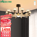 雷士（NVC）美式轻奢轻奢客厅灯灯臂发光吊灯无极调光10头灯饰WHXD114F/G-02