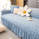 松海居沙发套万能全包通用无需测量直排沙发罩全包套一体式四季通用防猫 米亚-蓝色 五人位(适用305cm-360cm)