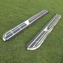 适用丰田荣放RAV4侧踏板脚踏原厂款专用加装改装迎宾左右踏杠配件 不锈钢卡宴踏板【宽度13厘米】 不带灯 x 对装