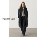 Massimo Dutti折扣升级2025女装休闲潮流菱形纹绗缝棉服大衣长款外套06704954 黑色 S (CN 170/88A)