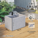 简石大理石户外拖把池庭院家用阳台拖布池室外洗拖把盆落地一体拖把池 芝麻白58*38*40cm标配