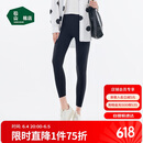 松山棉店高弹无痕裸感打底裤女可外穿休闲运动瑜伽裤黑色均码
