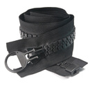 帝安得纪高级特大拉链双头双开羽绒服拉锁大号配件树脂拉链头拉链条拉索长 单头黑色75cm