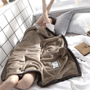 空调小毛毯被子办公室午睡毯沙发毯单人宿舍航空盖毯子夏季薄款 深邃棕 150x200cm约3.5斤【单人毯】