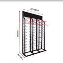 惠庭萱全屋定制色板展示架30*40门板色卡展架落地式衣柜门样板架子 300*400三排总宽1050黑色