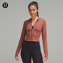 lululemon丨Waist-Seamed Nulu™ 女士腰部缝线拉链连帽衫 LW3HOES 古铜棕 M /8