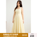 独束大码女装【线雕裙】欧若风气质连衣裙2025新款时尚显瘦吊带裙 香草米-苹果型 XL （尺码：3）