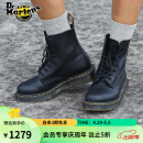 马丁（DR.MARTENS）春夏1460 Pascal 新中式荔枝纹软皮黑色女款8孔马丁靴 黑色 38