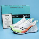 CBA【有摩擦声】赤兔6pro碳板减震跑步鞋男款秋冬学生运动竞速鞋 白桔绿（碳板+摩擦声） 36