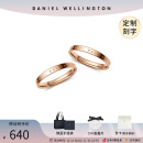 丹尼尔惠灵顿（DanielWellington）dw戒指女 时尚经典银色情侣戒指表白生日礼物送女友送男友 玫瑰金一对【码数备注，可刻字】 *