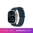 Apple Watch Ultra2 智能手表 GPS + 蜂窝款 49毫米 钛金属表壳蓝色海洋表带 eSIM健康电话手表 MRF73CH/A