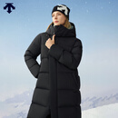 迪桑特（DESCENTE） WOMEN’S SKI 女士 防泼水长款鹅绒羽绒服【新色上市】 BK-黑色 M (165/84A)