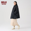 无印良品 MUJI 女式 不易沾水 斗篷外套 棉服 秋冬季款棉衣 黑色 均码