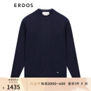 ERDOS【商场同款】冬季精纺圆领基础款纯色舒适男羊绒衫 藏蓝 170/92A/M