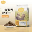 汪爸爸狗粮天然狗粮通用型泰迪柯基比熊金毛萨摩大型小型幼犬成犬5斤 中大型犬幼犬粮5斤装(鸡肉_鱼肉)