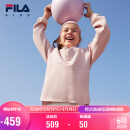 FILA斐乐儿童童装2024年春季女中大童休闲运动连帽卫衣