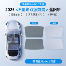 Hexle适适用25款特斯拉焕新model3石墨烯冰丝天窗遮阳帘天窗防晒隔热挡