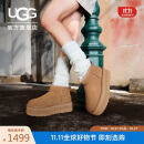 UGG秋季女士舒适时尚经典厚底保暖雪地靴1135092CHE|栗色37