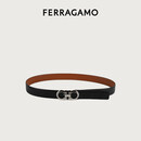 【9成新】菲拉格慕（Ferragamo）男士黑色双面可调式Gancini皮带 0770930_C  _105 礼物送男友  