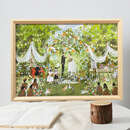 聪派拼图相框空框70x50cm裱框1000片木质框架挂墙装饰家居装饰 原木色