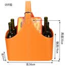 惠翔收纳篮皮革礼篮手提篮水果红酒礼品篮子健身房私教专用大号工具篮 橙色059