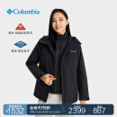 哥伦比亚（Columbia）女银点可拆卸内胆三合一冲锋衣滑雪服夹克外套WR0635 010（23年新色）石墨黑 L(165/88A)