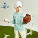 哈吉斯（HAZZYS）品牌童装男女童卫衣春季新款柔软舒适简约弹力百搭套头卫衣 浅青柠 165