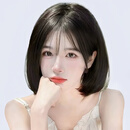 完壮假发女短发bobo减龄一刀切短直发造型仿真发全真人发自然全头套式 自然黑+发网发卡
