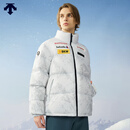 迪桑特（DESCENTE）SKI STYLE 男女同款 瑞士国家队合作 光热转能 蓄温 短款羽绒服 WT-狼王白 （雪山满印） L (175/96A)