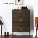 NORHOR正版英国Square Roots原装进口/北欧表情YUZU橡木实木五斗柜立柜G 0.8m 现货 组装