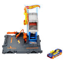 HOT WHEELS 城市玩具车轨道套装 配有 1:64 比例车辆 18.0*17.4*17.4 厘米