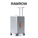 RAWROW韩国旅行箱铝框20拉杆箱万向轮24行李箱自带称重登机密码箱子28寸 【28寸】银色-铝制