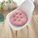 樱竺儿加厚坐垫办公室四季学生教室女凳子地上垫子屁股屁垫绑带久坐椅垫 灯芯绒圆芭比粉 30*30cm