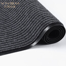 依娜尚美 PVC双条纹地毯灰色条纹1.6米宽15米长 酒店大门口迎宾防滑垫吸水脚垫楼梯走廊餐厅地垫商用地垫