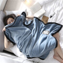 空调小毛毯被子办公室午睡毯沙发毯单人宿舍航空盖毯子夏季薄款 宝石蓝 150x200cm约3.5斤【单人毯】
