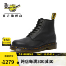 马丁（DR.MARTENS）101 Nappa男女秋季舒适百搭软皮黑色女短靴马丁靴城市轻户外 黑色 42