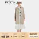 PORTS宝姿女装2025春夏新款质感浅棕挺括风衣 质感浅棕 S