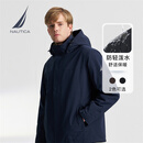 诺帝卡（NAUTICA）【单件直降】男装秋冬新防轻溅水可脱卸帽三合一外套棉服男JO4320 藏青4NV S