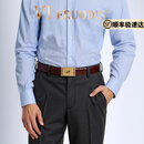 VI-ERUODIS【轻奢】2025新款皮带男士鳄鱼皮真皮自动扣商务高端腰带男士礼物 咖色 120cm