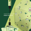 加固折叠雨伞手动结实耐用黑胶晴雨伞两用遮阳防晒学生雨伞 牛油果-黑胶防晒手动反向收伞 8骨