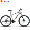 喜德盛（xds）【门店提车】山地自行车黑客380避震前叉21速变速X6铝合金车架 黑/灰色 17寸（建议身高165-180）