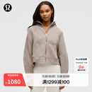 lululemon丨Scuba 女士超宽松款拉链连帽衫 LW3HTMS 杂色暖褐灰/金 M /L