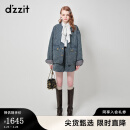 DZZIT地素牛仔绗棉外套秋冬复古金属纽扣女 蓝色 XS