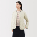 无印良品（MUJI） 女式 蓬松棉服绗缝夹克 女装外套女款棉衣25年秋冬 BD10NA5A 象牙色 M (160/84A)